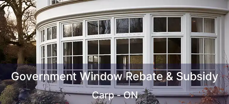  Government Window Rebate & Subsidy Carp - ON