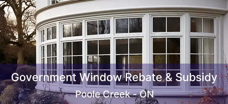  Government Window Rebate & Subsidy Poole Creek - ON