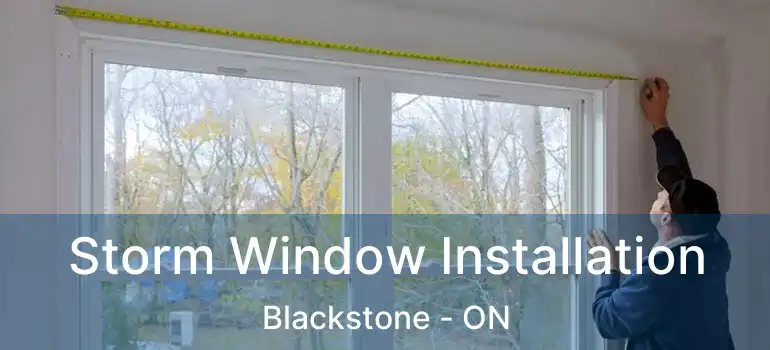  Storm Window Installation Blackstone - ON